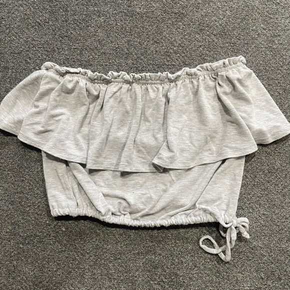 Abercrombie & Fitch Elastic Tube Top In Gray Size S - Picture 4 of 6